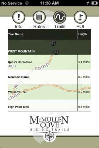 McMullen Cove Hiking Trails screenshot 3