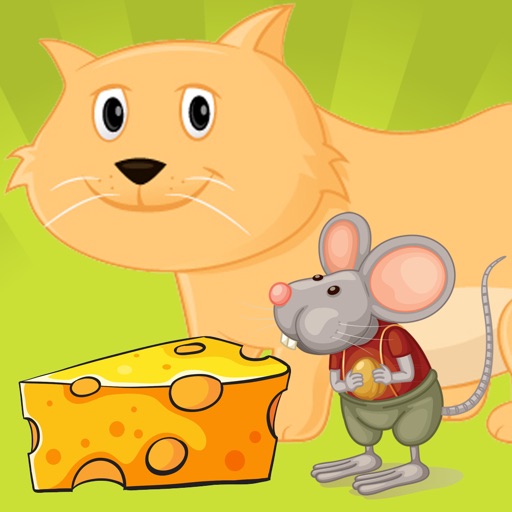 Cat and Mouse - the rodent cheese trap icon