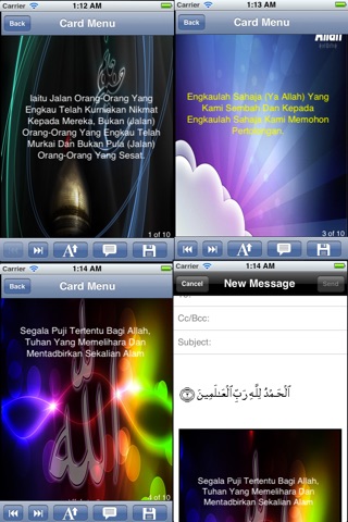 Al Quran Surah with Malay Translation. Customize and share quran verses as e-cards screenshot 3