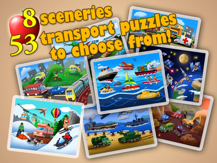 Transport Jigsaw Puzzles 123 Free for iPad - Fun Learning Puzzle Game for Kids screenshot-4
