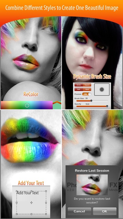 Photo Splash FX - editor with multiple color stroke to splash, colorize, recolor and share on instagram, Facebook & dropbox