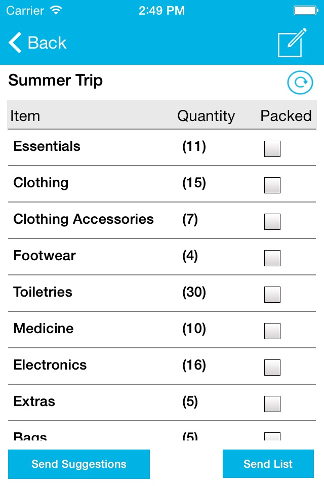 Packing List Free screenshot 3