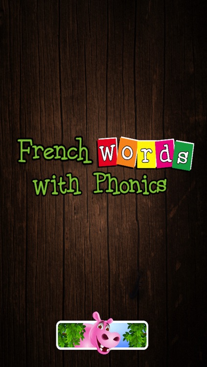 First French words with phonics: educational game for children