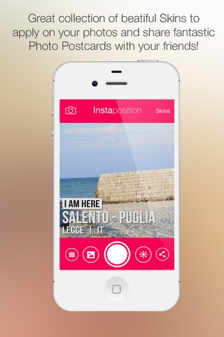 InstaPositionHD - Potente applicazione fotografica con Geolocalizzazione in tempo reale e infiniti skins screenshot 2