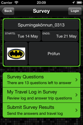 Saga Traffic; Trip tracker and travel surveys screenshot 4