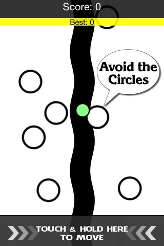 Avoid the dots - tap to stay in line and avoid the circles screenshot 2