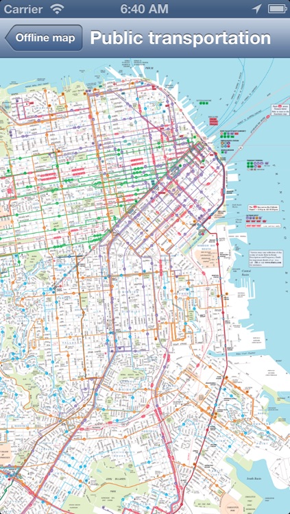 San Francisco Offline Map + Public Transportation map