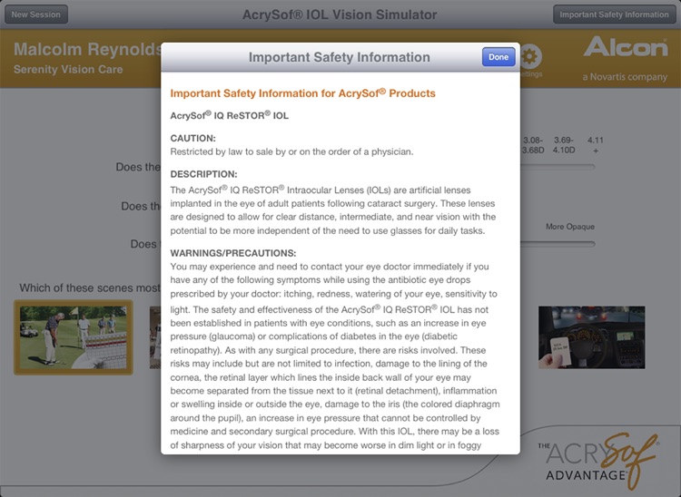 AcrySof IOL Vision Simulator (US) screenshot-4