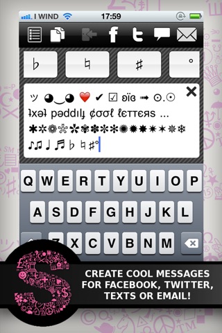 Special Symbols for Facebook, Twitter, Texts & Email: Glam Edition screenshot 2