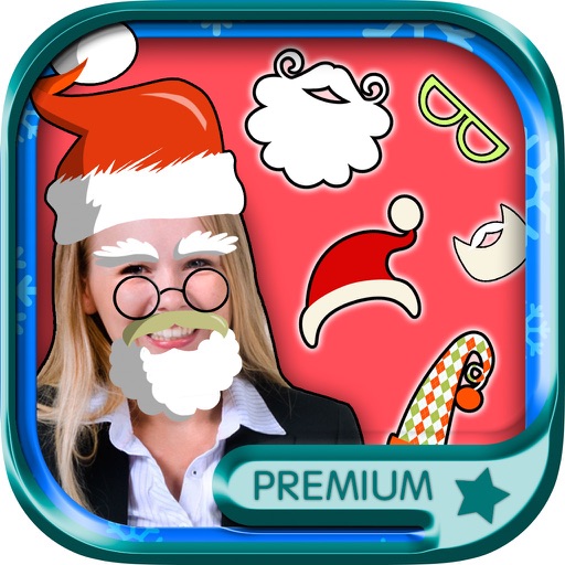 Christmas photo editor - photo stickers of Santa Claus and Christmas - Premium icon