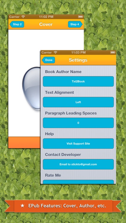 Txt2Book - Create epub book from text and read in iBooks or Stanza screenshot-3