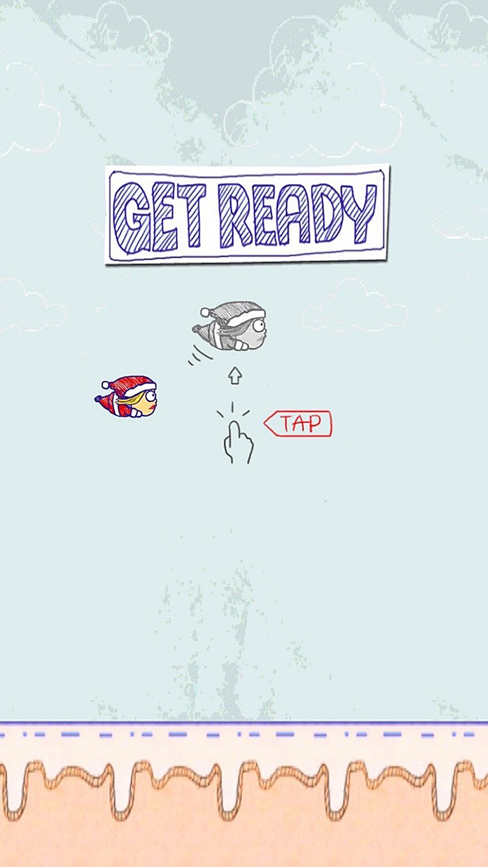 Flappy Doodle Santa Claus Happy Christmas