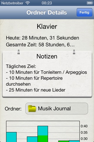 Music Journal Pro - Practice + metronome app to log time and bpm screenshot 2