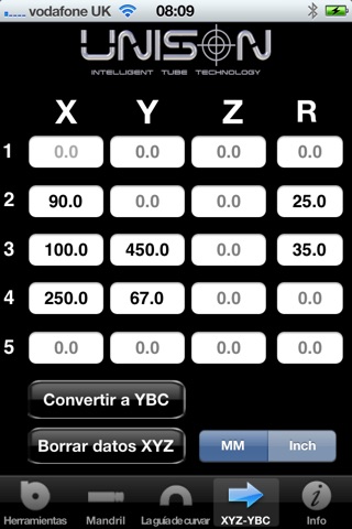 Calculadora de la herramienta para curvar del tubo screenshot 2