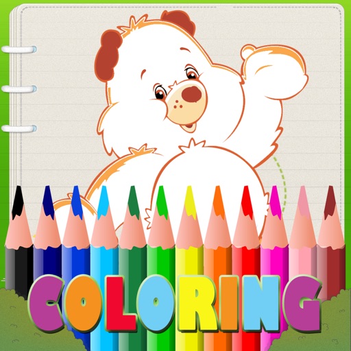 Kids Playground Coloring Book for Teddy Bear Icon
