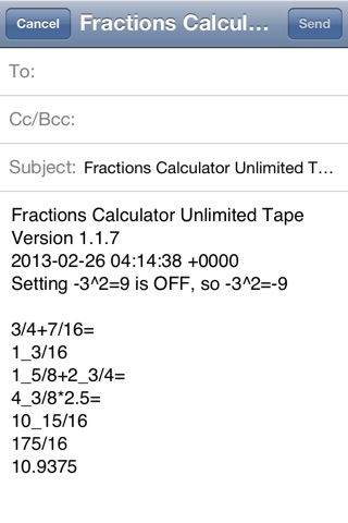 Fractions Calculator Lite screenshot 3