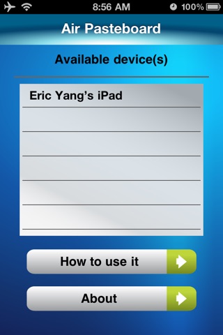 Air Pasteboard | Transfer pasteboard wirelessly between an Mac and an iOS device or between two iOS devices screenshot 4