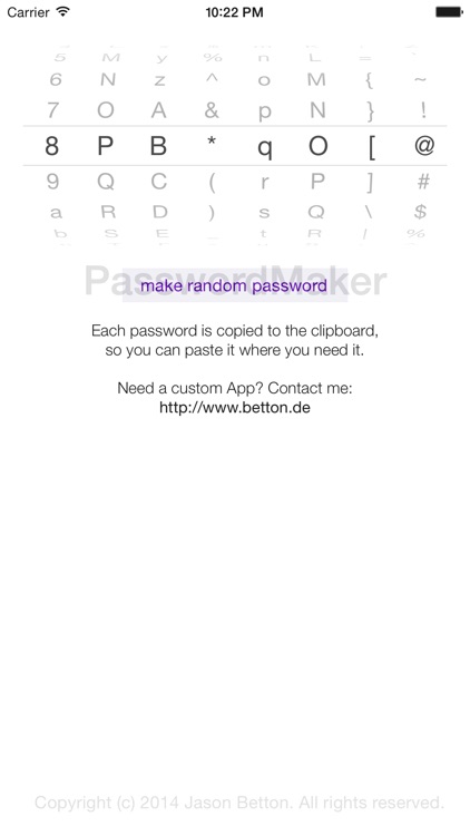 MAD PasswordMaker