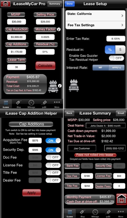 iLeaseMyCar Pro Loan and Lease Calculator