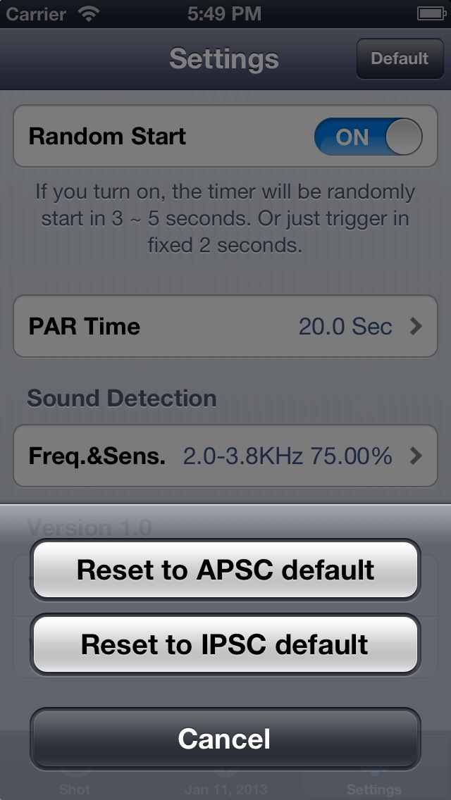 AIPSC Shot Timer (High performance shot timer) Screenshot 5