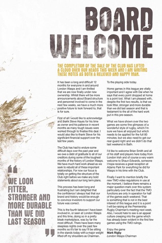 WASPS: The Official Matchday Programmes for London WASPS fans! screenshot 2