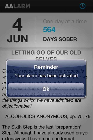 AALARM - Alcoholic Anonymous Alarm Clock and Daily Reflection screenshot 4