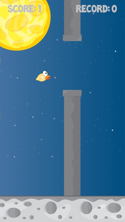 Duckie the Bird: The Flappy Survival. Moon Adventures