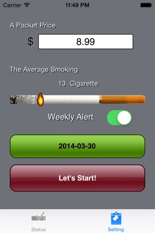 Quit Smoking Helper screenshot 2