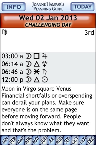 2013 Electional Astrology Planning Guide by Joanne Hampar screenshot 2