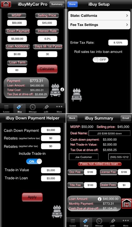iLeaseMyCar Pro Loan and Lease Calculator