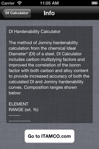 DI Hardenability Calculator screenshot 4