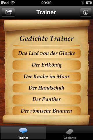 Gedichte Trainer screenshot 2