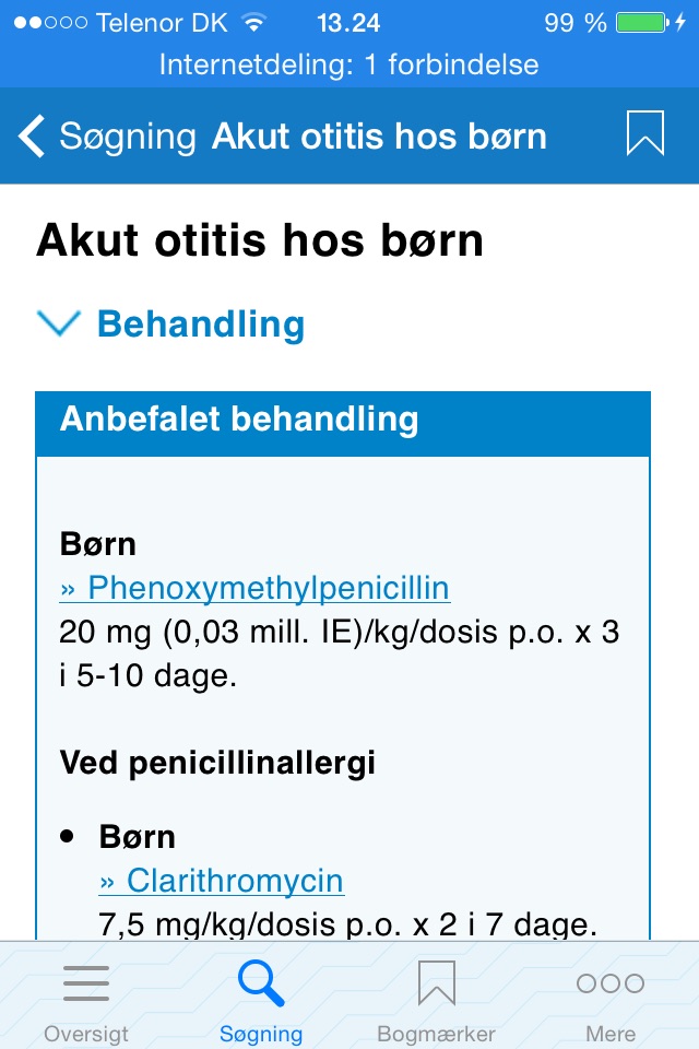 Pro.medicin.dk Antibiotika screenshot 4