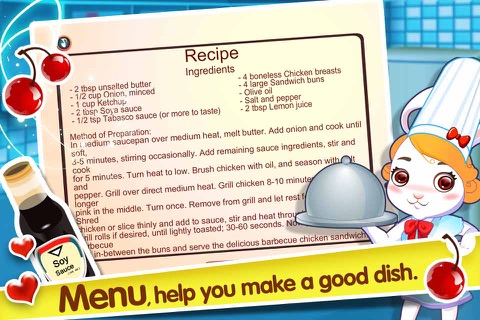 Barbecue Chicken Sandwich-Cooking Games screenshot 2