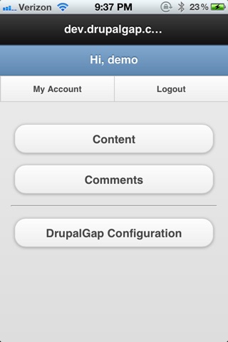 DrupalGap screenshot 3
