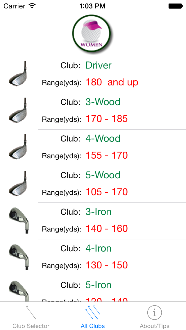 Golf Club Selector - The quickest way to use the correct club!のおすすめ画像2