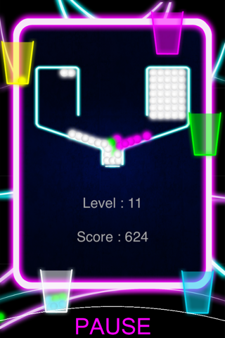 100 Neon Balls - Free Color Drop Physics Game screenshot 2