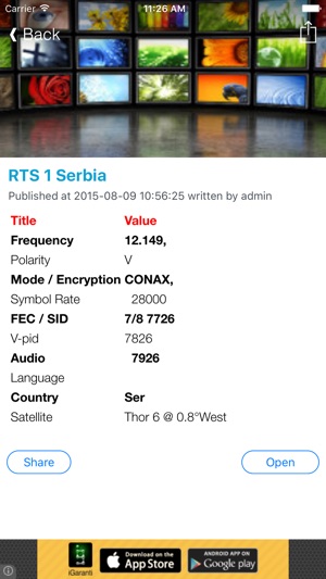 Serbia TV Channels Sat Info(圖3)-速報App