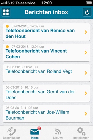 6.12 Telefoonservice screenshot 3