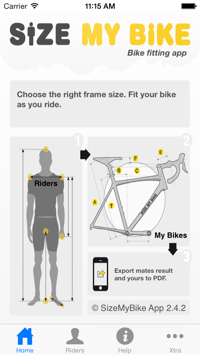 SizeMyBike screenshot1