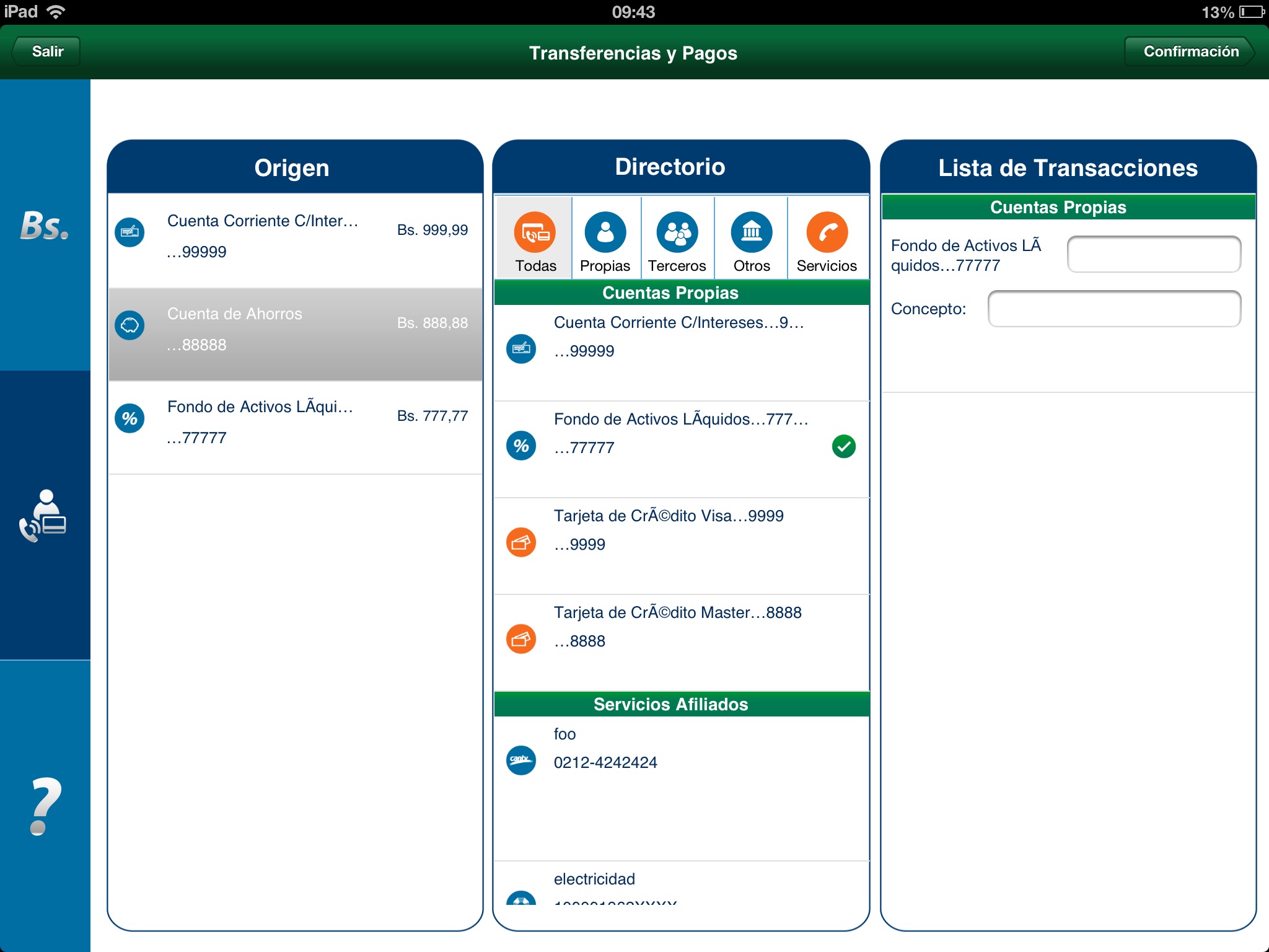 Banesco Móvil for iPad screenshot 4