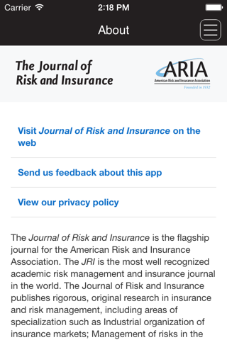 Journal of Risk and Insurance screenshot 3