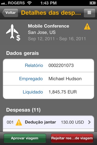 SAP Travel Expense Approval screenshot 2