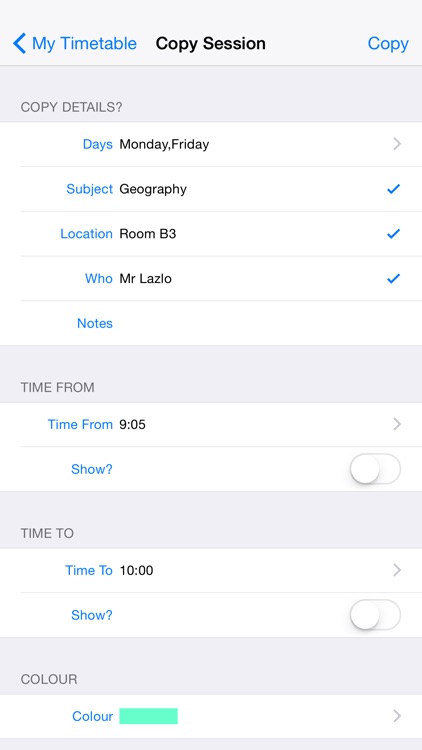 School Timetable Free - Lesson & Course Schedule for Student, Teacher, Organiser