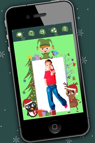 Christmas photo frames  for kids - Photo editor to create xmas cards for children and babies - Premium screenshot 4