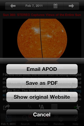 APODViewer - view NASA's Astronomy Picture of the Day screenshot 2