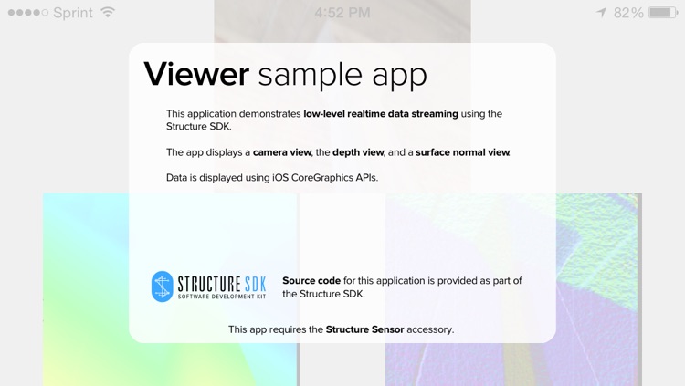 Viewer - Structure Sensor Sample