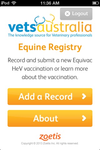 Equine Vaccine Registry screenshot 2