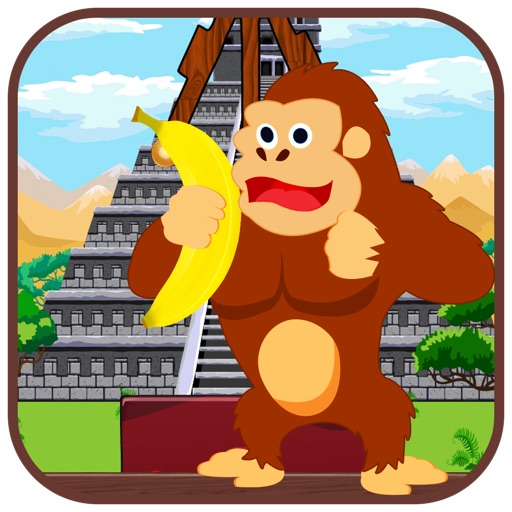 Feed Hungry Gorilla in Jungle - Monkey jumping game and feeding bananas Icon