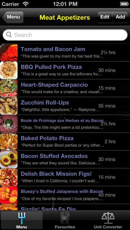 Appetizer Recipes for iPhone, iPad and iPod